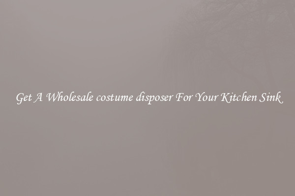 Get A Wholesale costume disposer For Your Kitchen Sink