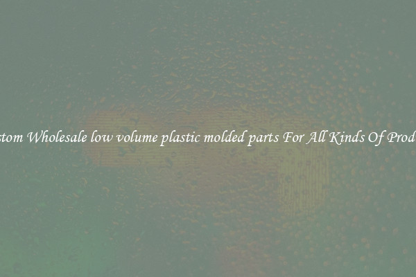 Custom Wholesale low volume plastic molded parts For All Kinds Of Products