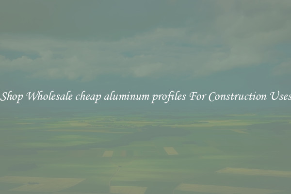 Shop Wholesale cheap aluminum profiles For Construction Uses