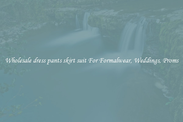 Wholesale dress pants skirt suit For Formalwear, Weddings, Proms