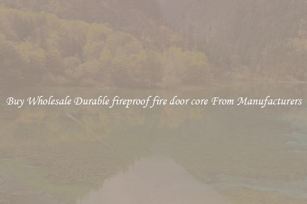 Buy Wholesale Durable fireproof fire door core From Manufacturers