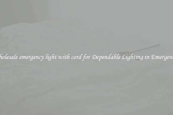Wholesale emergency light with cord for Dependable Lighting in Emergencies