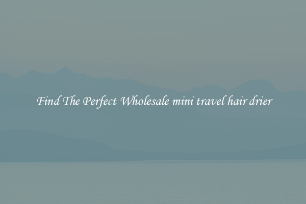 Find The Perfect Wholesale mini travel hair drier