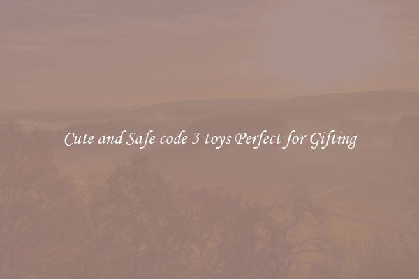 Cute and Safe code 3 toys Perfect for Gifting