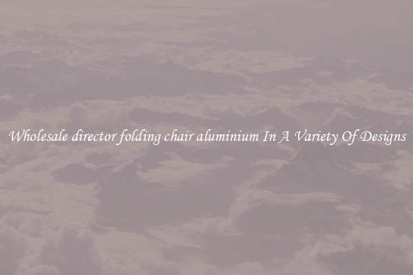 Wholesale director folding chair aluminium In A Variety Of Designs