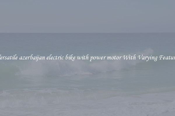 Versatile azerbaijan electric bike with power motor With Varying Features