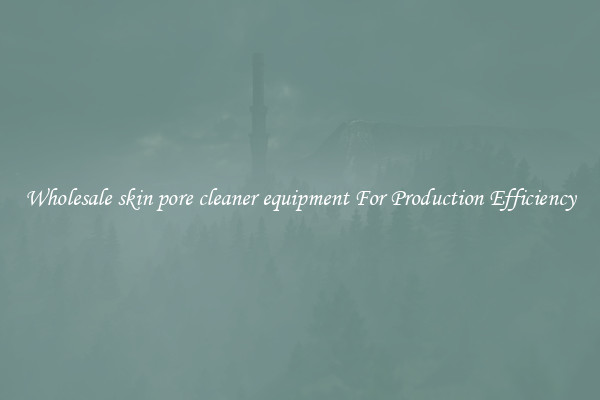 Wholesale skin pore cleaner equipment For Production Efficiency