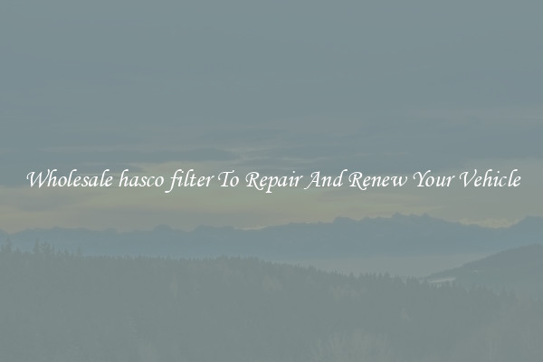 Wholesale hasco filter To Repair And Renew Your Vehicle