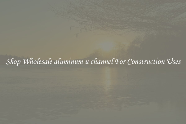 Shop Wholesale aluminum u channel For Construction Uses